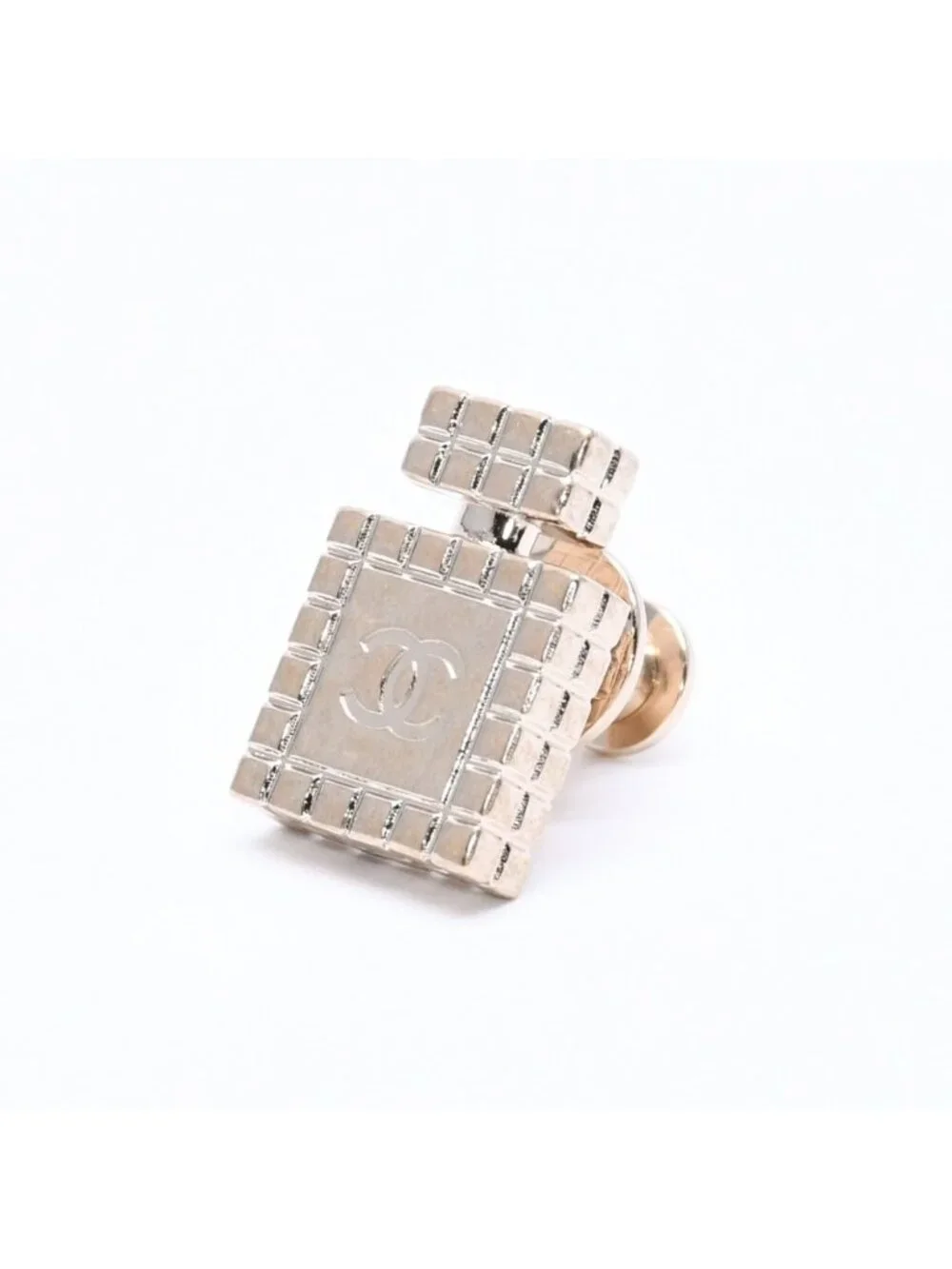 Chanel Brooch CC Logo Pin 3 Point Set Metal Gold